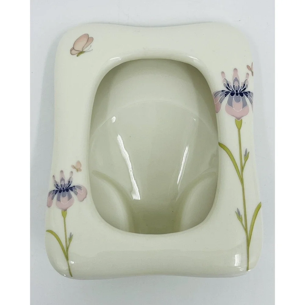 Vintage Takahashi San Francisco Floral Ceramic Picture Frame Flowers Japan